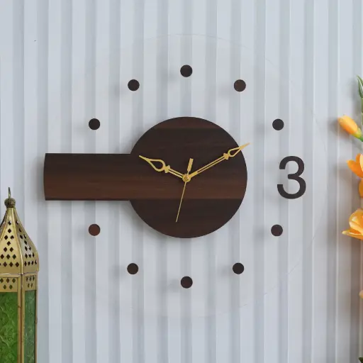 Acrylic wooden wall clock