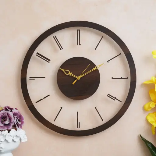Acrylic wooden wall clock