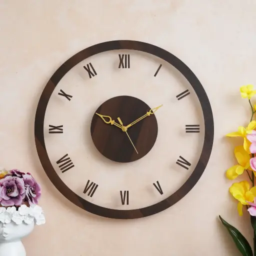 Acrylic wooden wall clock