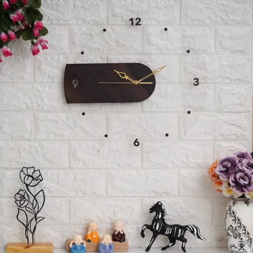 Acrylic wooden wall clock