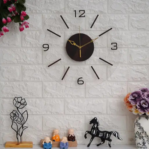 Acrylic wooden wall clock