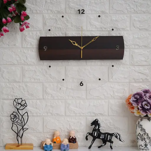 Acrylic wooden wall clock