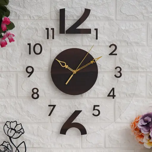 Acrylic wooden wall clock