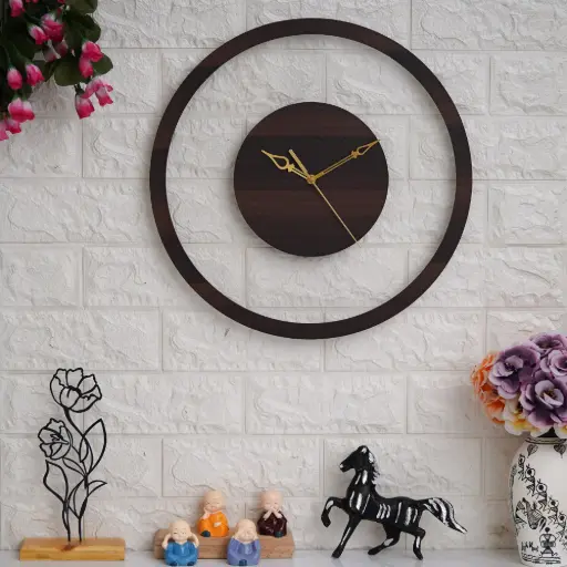 Acrylic wooden wall clock